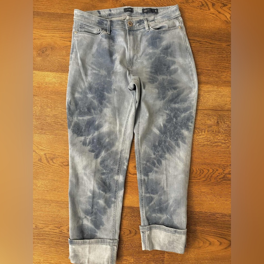 J. Jill Denim Women's High Rise Island Wash Multi Cuffed Cropped Jeans 8